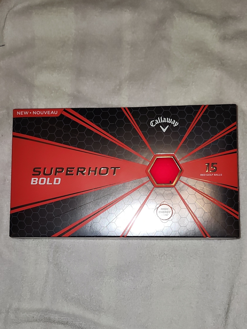Callaway Superhot Bold Golf Ball Balls 15 W/ Champ FLY TEEs